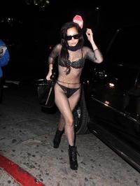 Lady Gaga In Sexy Body Fishnet #01