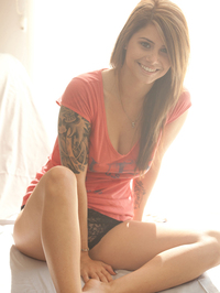 Hailey Leigh Tattooed Brunette Girl #10