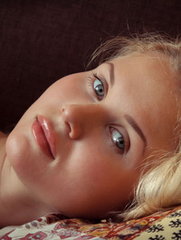 Tight blue jeans, white T-shirt, long blonde hair, blue eyes and big, round breasts - Caroline Abel #17