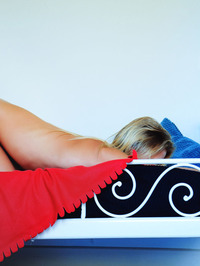 Beautiful blonde Mya smiles naughtily #15