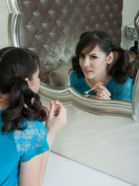 Skinny Teen Model Swan Gets Nude In Her Boudoir #01