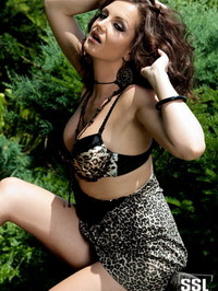 Sandra Shine In Leopard Print Dress #03