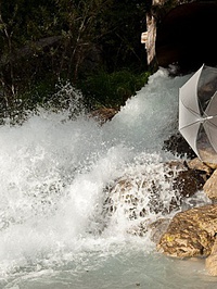 Ariel river in mountains #03